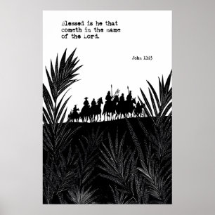 Poster João 12 13 Domingo de Ramos Arte Impressa Abençoad