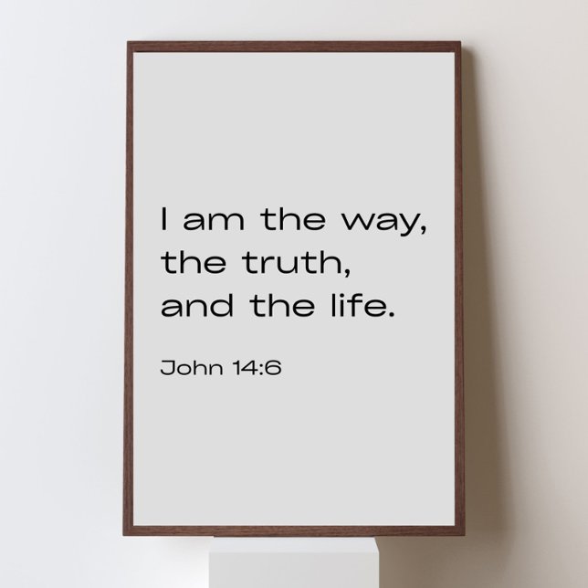 Poster João 14:6 – Versículo Bíblico Minimalista (Criador carregado)