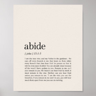 Poster João 15:1-5 Eu Sou a Videira Verdadeira, Permaneça