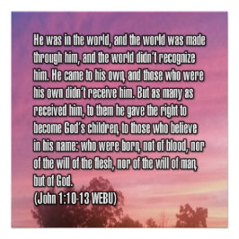 Pôster João 1:10-13 WEBU