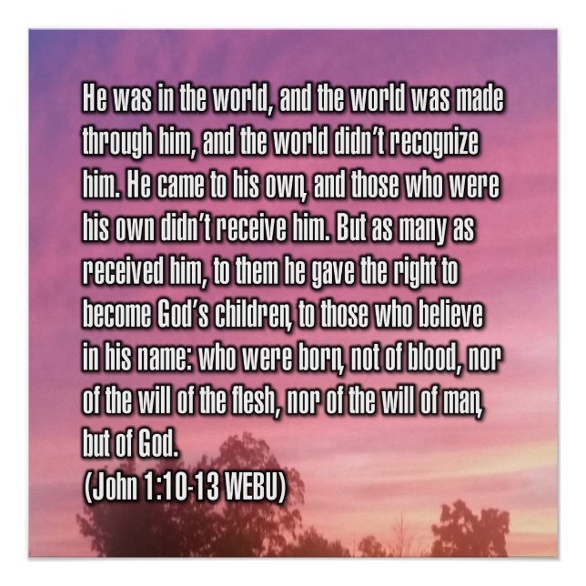 Pôster João 1:10-13 WEBU (Frente)