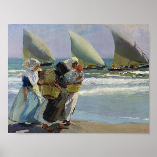 Pôster Joaquin Sorolla - As Três Velas (Frente)