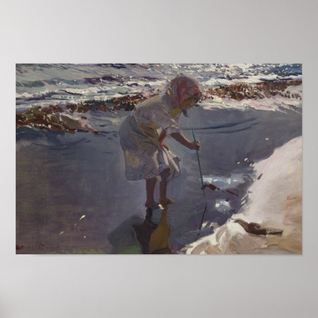 Poster Joaquin Sorolla - Buscando Mariscos (Frente)