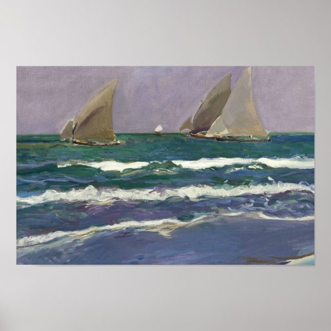 Poster Joaquin Sorolla - Naves no Mar (Frente)