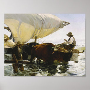 Poster Joaquin Sorolla - o retorno da pesca