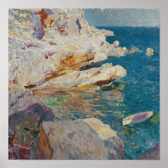 Poster Joaquin Sorolla Y Bastida - Rochas Em Javea. (Frente)