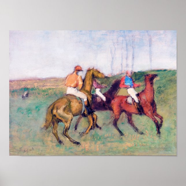 Poster Jockey e Race Horse, Edgar Degas (Frente)