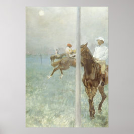 Pôster Jockeys Antes da Corrida por Edgar Degas