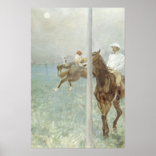 Pôster Jockeys Antes da Corrida por Edgar Degas