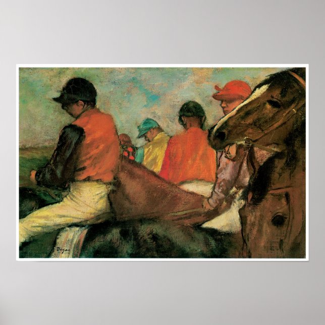 Pôster Jockeys, Edgar Degas (Frente)