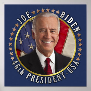 Poster Joe Biden 46º Presidente dos EUA Foto comemorativ