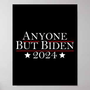 Poster Joe Biden Anyone Exceto Biden 2024 Trump