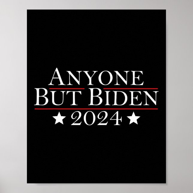 Poster Joe Biden Anyone Exceto Biden 2024 Trump (Frente)