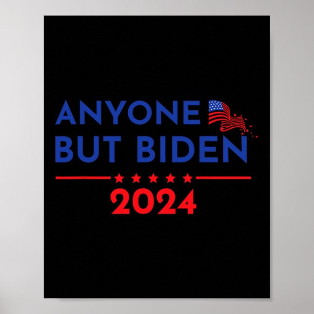 Poster Joe Biden Anyone Exceto Biden 2024 Trump 1 (Frente)