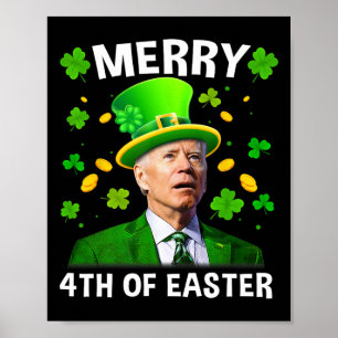 Poster Joe Biden engraçado Dia de São Patrício Alegre 4 d