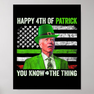Poster Joe Biden engraçado Feliz 4 de Julho Confuso St Pa