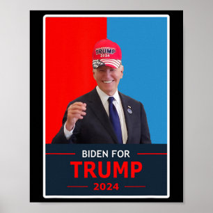 Poster Joe Biden engraçado para eleição Trump 2024 Use um