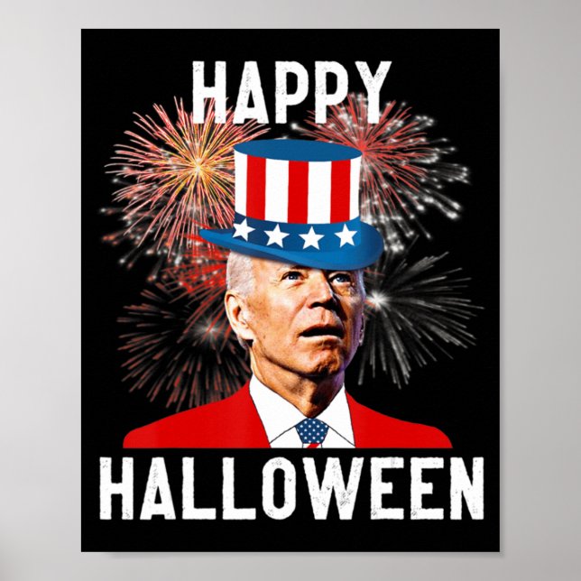 Poster Joe Biden Feliz Halloween Para Diversão Em Julho (Frente)