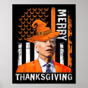 Poster Joe Biden Happy Halloween Feliz Ação de Graças