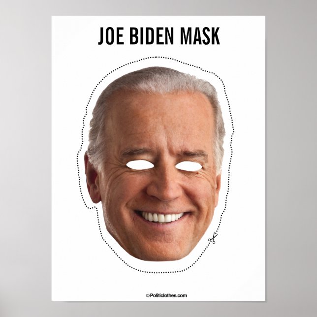 Pôster Joe Biden Mask Cutout (Frente)