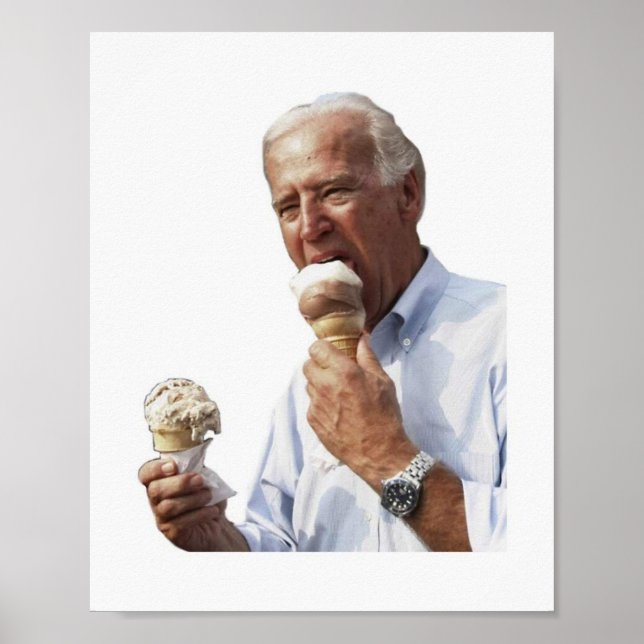 Poster Joe Biden Sorvete Meme (Frente)