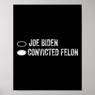Poster Joe Biden Vs Condenado Felon - Documento De Votaçã