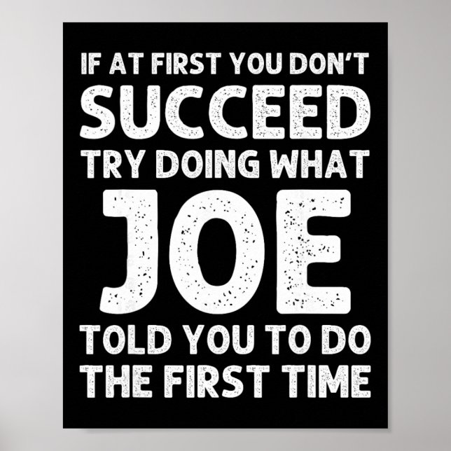 Poster Joe Gift Name Personalized Birthday Funny Christma (Frente)