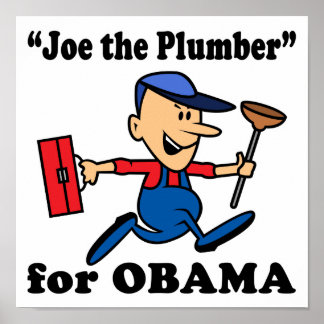 Pôster Joe, o Canalizador para Obama