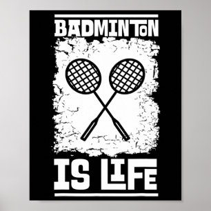 Poster Jogador Badminton - Badminton do Shuttle Racket