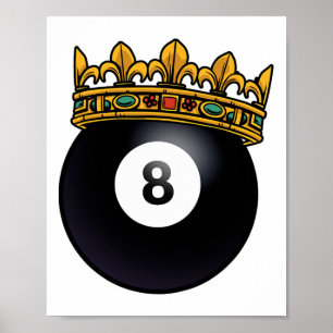 Poster Jogador Billiards King Crown Piscina Mesa Snooker