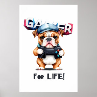 Poster Jogador Buldogue Para A Vida