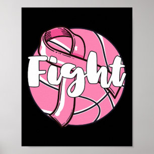Poster Jogador Bysketbyll De Conhecimento Do Cancer Da Ma