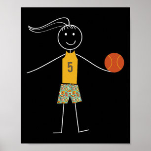 Poster Jogador Bysketbyll Girls Bysketbyll