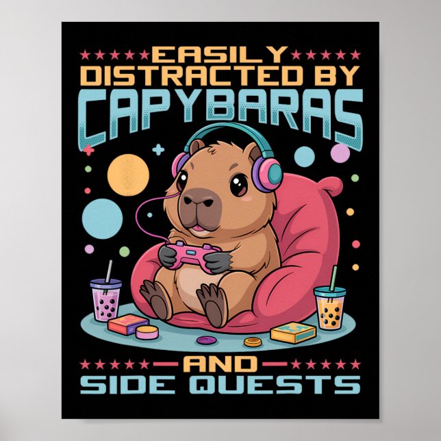 Poster Jogador Capyra de Jogos de Vídeo 1  (Frente)