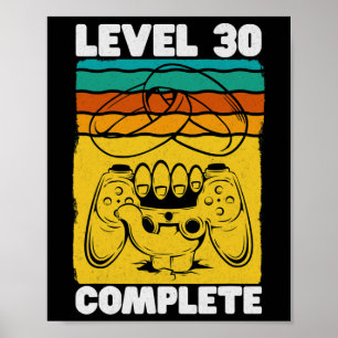 Poster Jogador Completo Nível 30 - Aniversário de Casamen