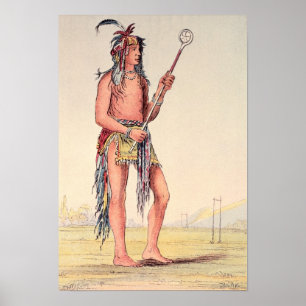 Poster Jogador da bola de Sioux Ah-Nenhum-Je-Nange