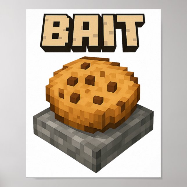 Poster Jogador de Armadilhas de Biscoito de Pixel (Frente)