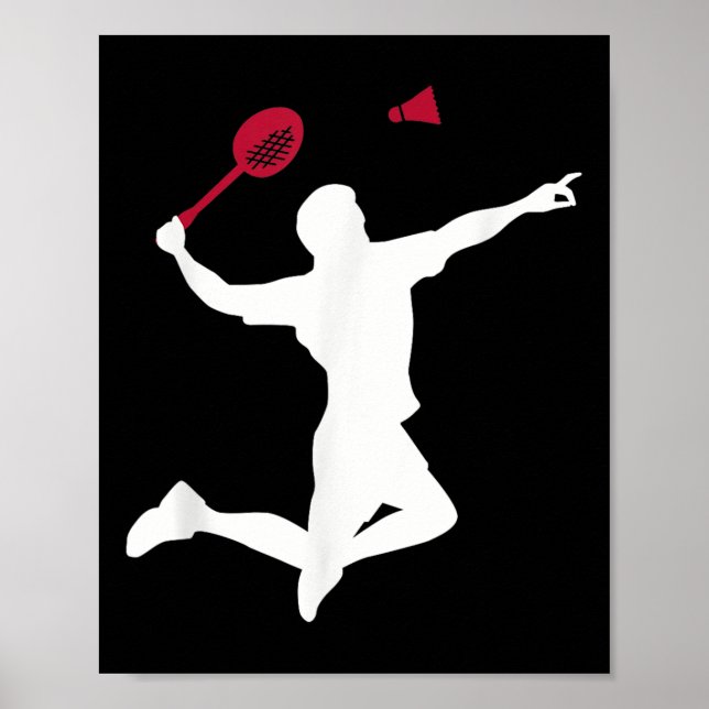 Poster Jogador de Badminton (Frente)