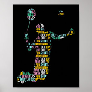 Poster Jogador de Badminton