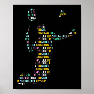 Poster Jogador de Badminton