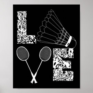Poster Jogador de Badminton Amante de Badminton Peteca 