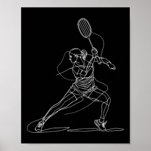 Poster Jogador De Badminton Do Jogador Do Badminton Jogad