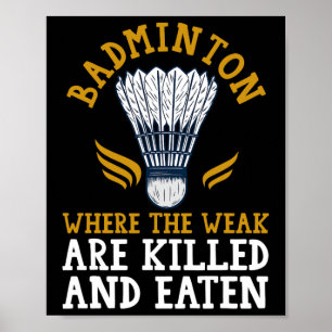 Poster Jogador de Badminton do Shuttle