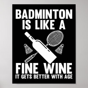 Poster Jogador de Badminton do Shuttle