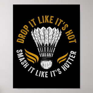 Poster Jogador de Badminton do Shuttle