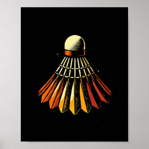 Poster Jogador de Badminton do Shuttle