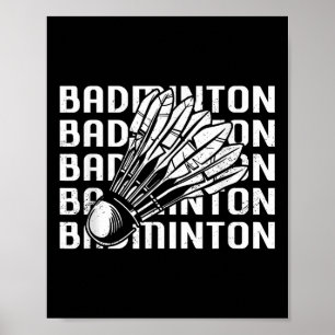 Poster Jogador de Badminton do Shuttle 0