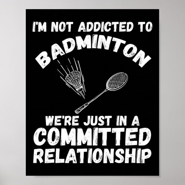 Poster Jogador de Badminton do Shuttle 1 (Frente)