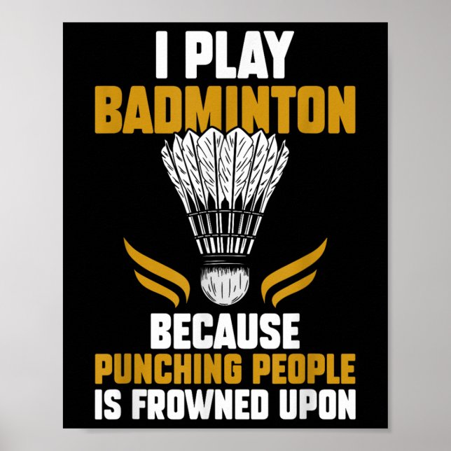 Poster Jogador de Badminton do Shuttle _7 (Frente)