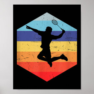 Poster Jogador de Badminton do Squash Mens